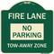 Signmission Fire Lane No Parking Tow-Away Zone Heavy-Gauge Aluminum Architectural Sign, 18" x 18", G-1818-23992 A-DES-G-1818-23992 - alternate 1